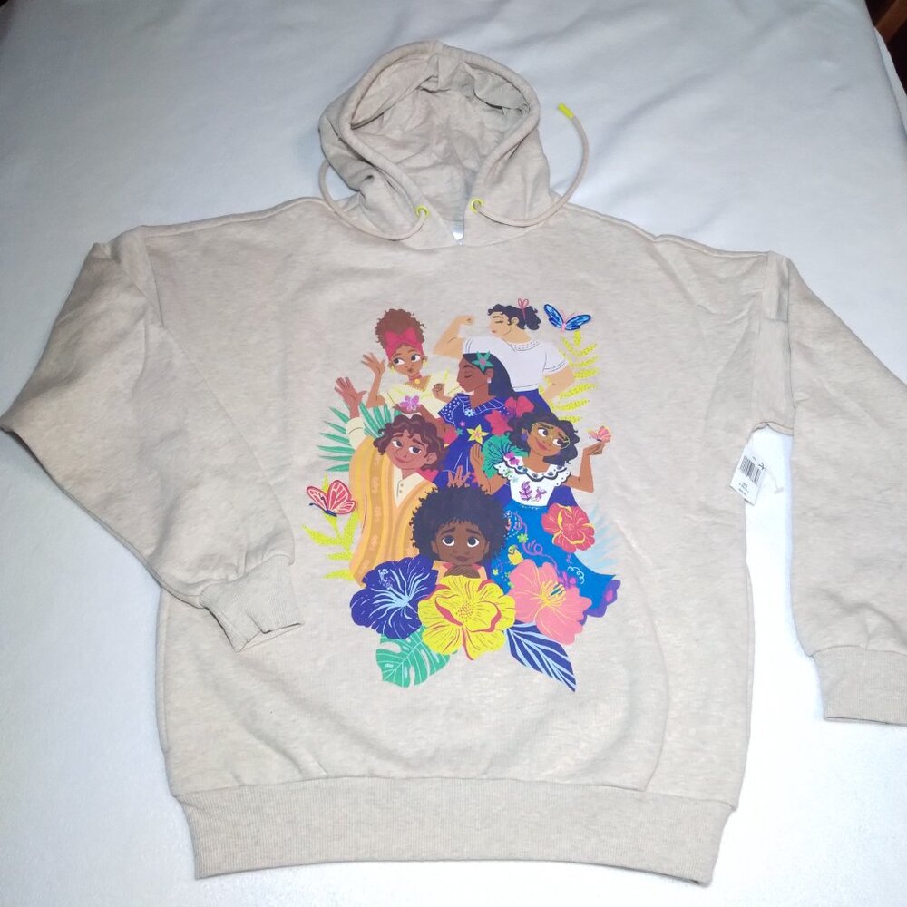 Disney Parks Hoodie Adult X-SMALL Beige Encanto Mirabel Isabela Luisa Familia